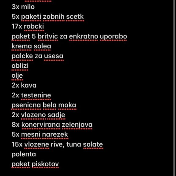 Popis zbranih stvari, foto: Neli Klevišar