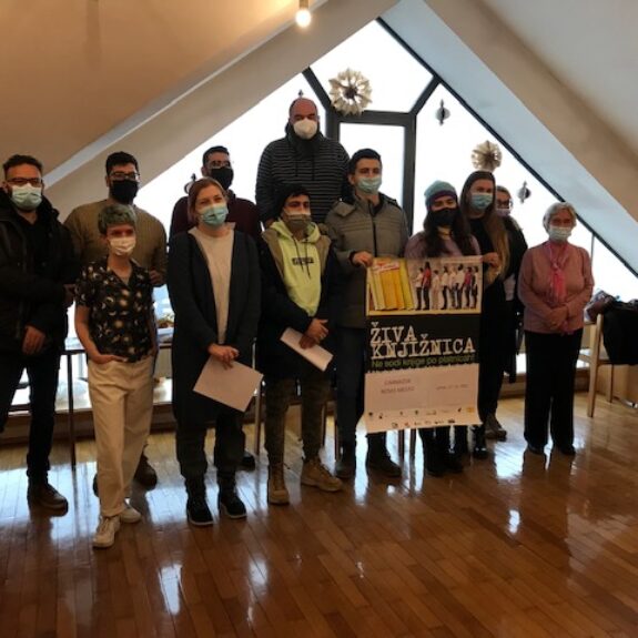 Udeleženci Žive knjižnice, foto: Saša Lavrič