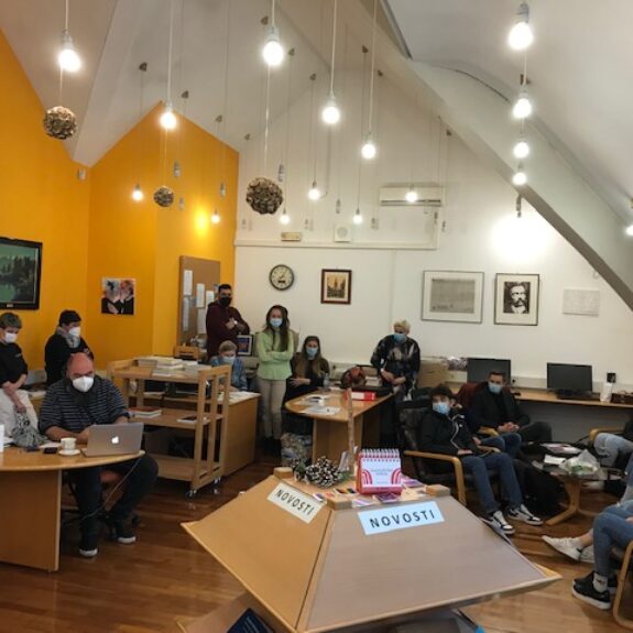 Pogovor z Mitjo Blažičem, foto: Saša Lavrič