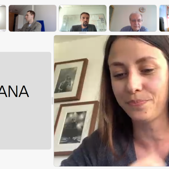 Gostja srečanja evropska poslanka Irena Joveva, posnetek zaslona: Nina Arnuš Nina Arnuš