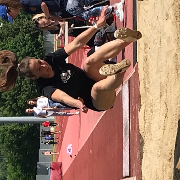 Petja Markovič pri skoku v daljino, foto: Saša Lavrič