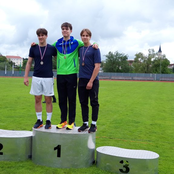 Bor Tekstor, zmagovalec teka na 100 m, foto: Jernej Cimperman