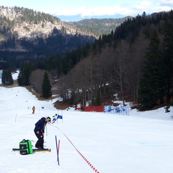 Max Mirtič v prehodu v spodnji del proge, foto: Jernej Cimperman