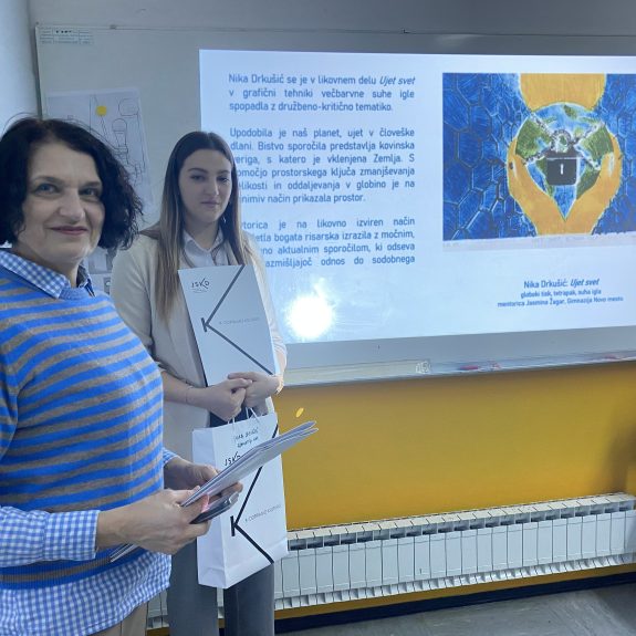 Mentorica in prejemnica nagrade Nika Drkušić, foto: Jasmina Žagar