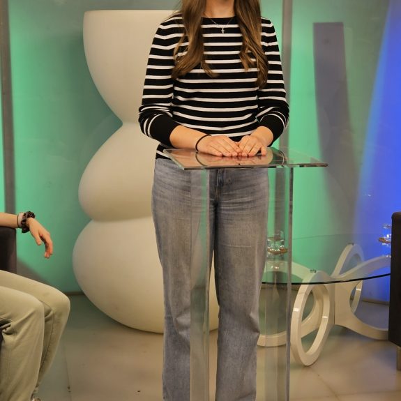 V studiu TV Vaš kanal, foto: Vasja Jakše