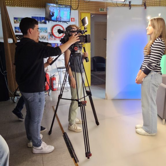 V studiu TV Vaš kanal, foto: Vasja Jakše