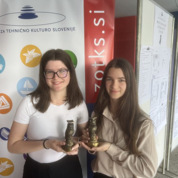 Prejemnici zlatega priznanja Ana Cvelbar in Ana Štubljar, foto: Violeta Kapetan in Alenka Dražić